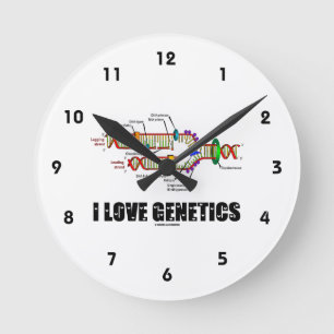 I Love Genetics (DNA Replication) Round Clock