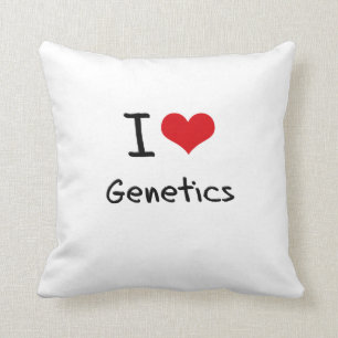 I Love Genetics Throw Pillow