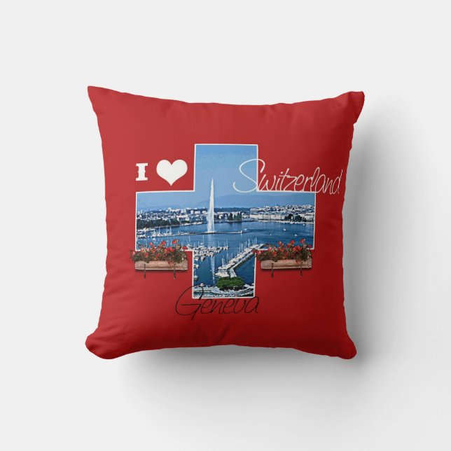 I love Geneva, Switzerland - Pillow (Front)