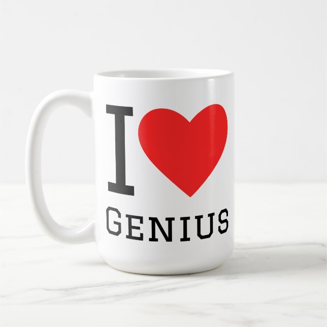I love genius coffee mug (Left)