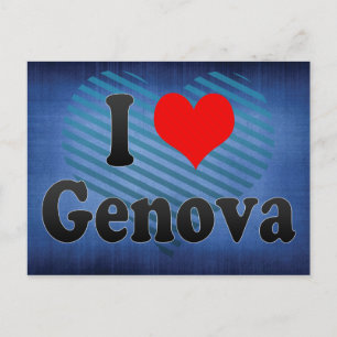 I Love Genova, Italy Postcard