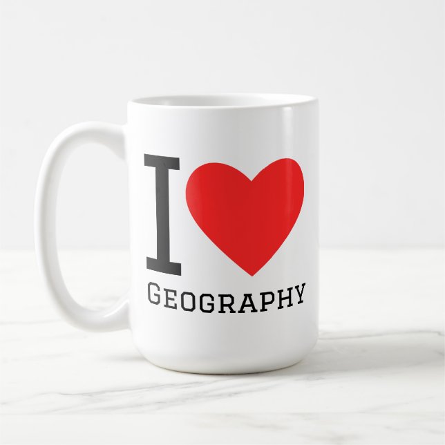 I love geography  coffee mug (Left)