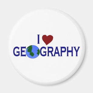 I Love Geography Magnet