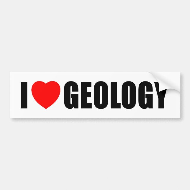 I Love Geology Bumper Sticker (Front)