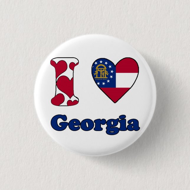 I love Georgia 1 Inch Round Button (Front)