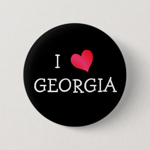 I Love Georgia 2 Inch Round Button