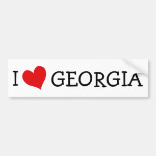 I Love Georgia Bumper Sticker