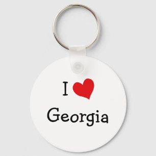 I Love Georgia Keychain