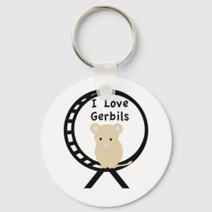 I Love Gerbils Keychain