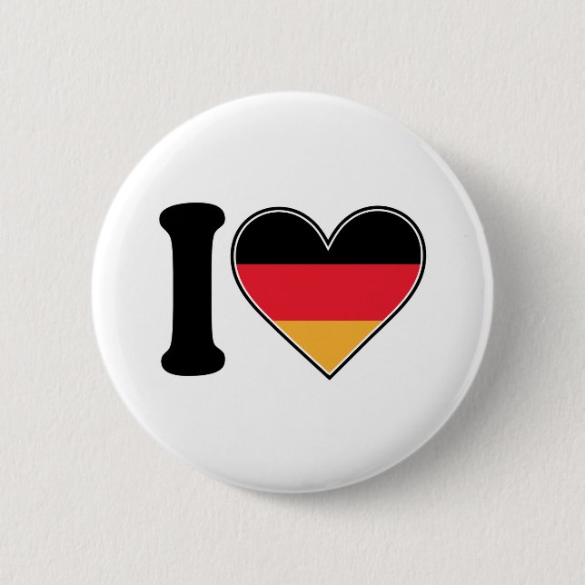 I Love Germany 2 Inch Round Button (Front)