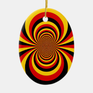 I Love Germany National Flag Colours Art Print Ceramic Ornament