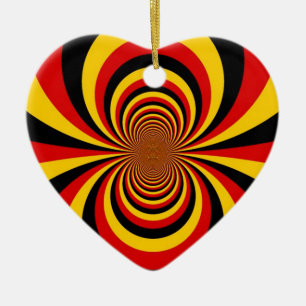 I Love Germany National Flag Colours Art Print Ceramic Ornament