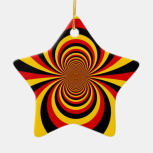 I Love Germany National Flag Colours Art Print Ceramic Ornament