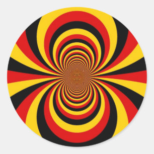I Love Germany National Flag Colours Art Print Classic Round Sticker