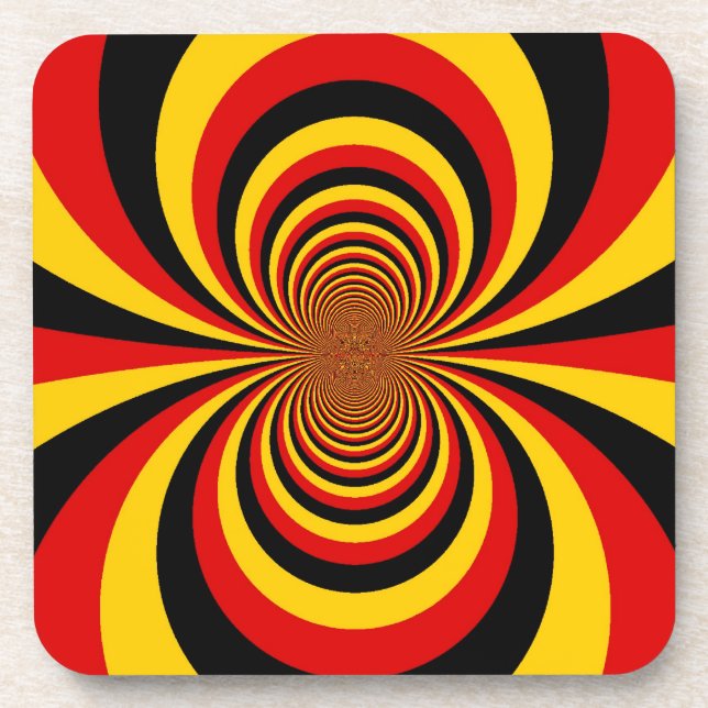I Love Germany National Flag Colours Art Print Coaster (Front)