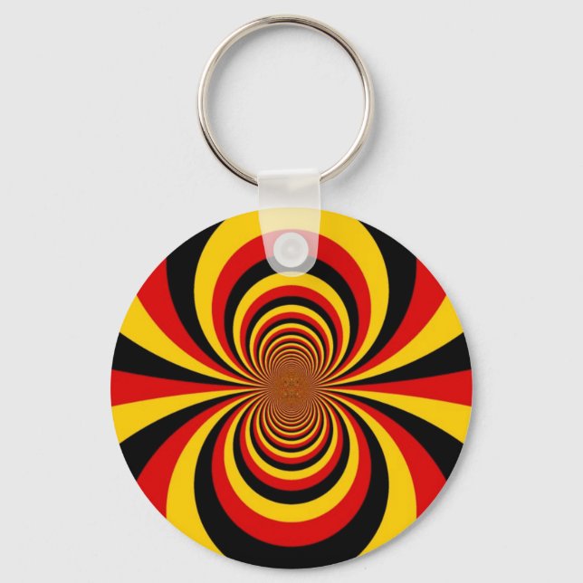 I Love Germany National Flag Colours Art Print Keychain (Front)