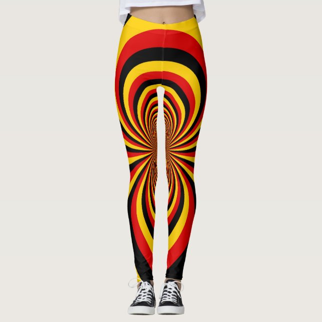 I Love Germany National Flag Colours Art Print Leggings (Front)