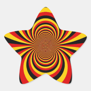 I Love Germany National Flag Colours Art Print Star Sticker