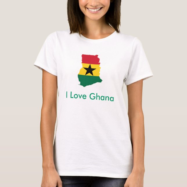 I Love Ghana ladies T-shirt (Front)