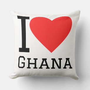 I love ghana throw pillow
