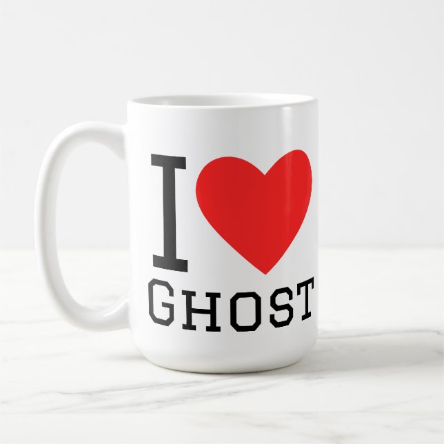 I love ghost  coffee mug (Left)