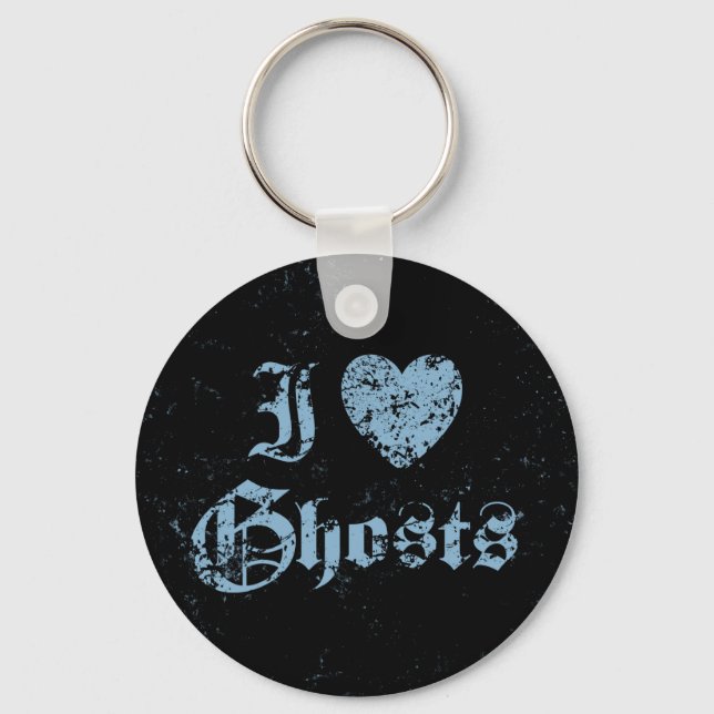 I Love Ghosts Keychain (Front)