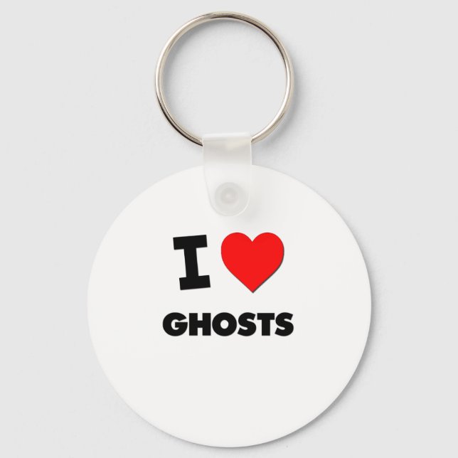 I Love Ghosts Keychain (Front)