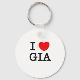 I Love Gia Keychain