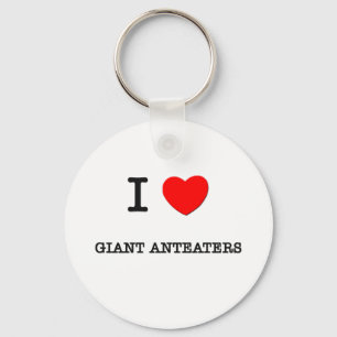 I Love GIANT ANTEATERS Keychain