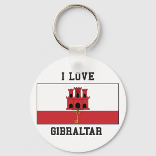 I Love Gibraltar Keychain