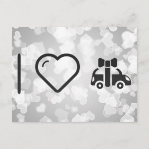 I Love Gift Cars Postcard