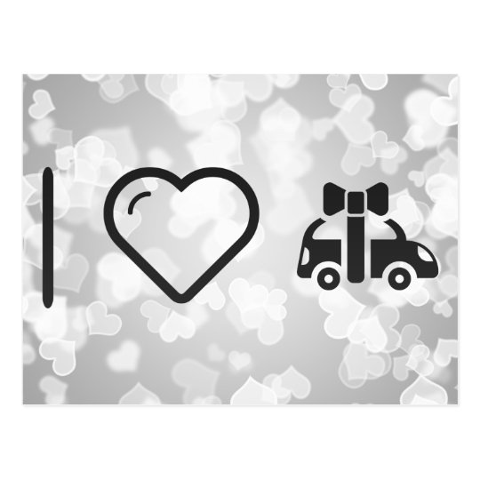 I Love Gift Cars Postcard