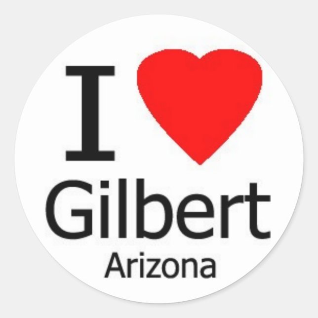 I Love Gilbert AZ Sticker (Front)