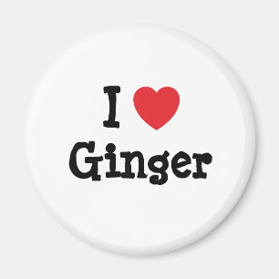 I love Ginger heart T-Shirt Magnet