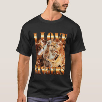 I Love Gingers Funny Cute Cat Meme Kitten Bootleg  T-Shirt