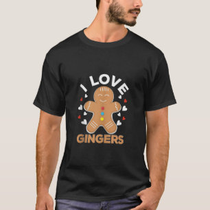 I Love Gingers Pastries Candy Cane Cookie Gingerbr T-Shirt