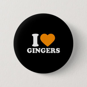 I Love Gingers Shirt, I Heart Gingers St Patricks 2 Inch Round Button