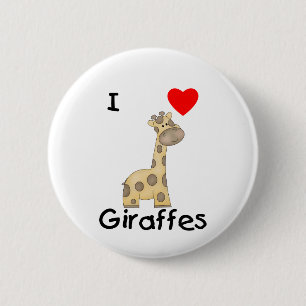 I Love Giraffes (2) 2 Inch Round Button