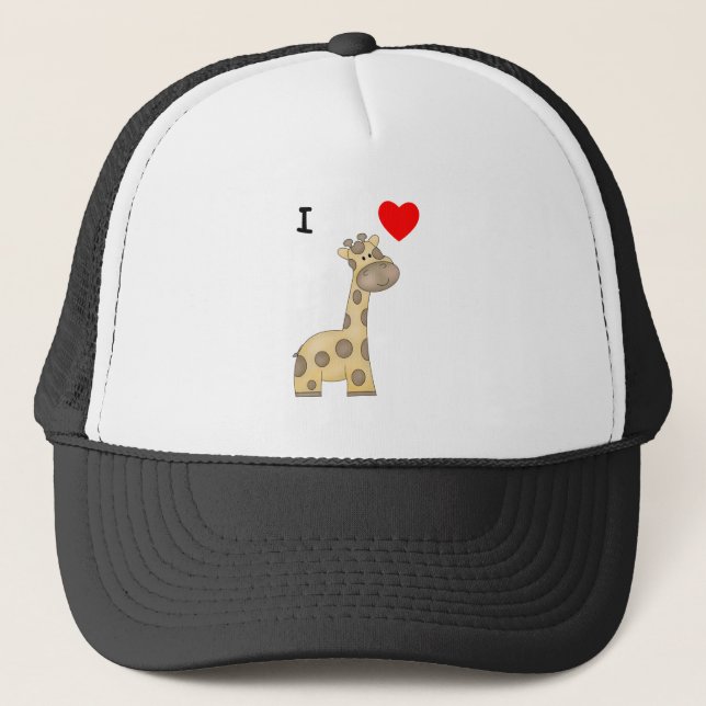 I Love Giraffes (3) Trucker Hat (Front)