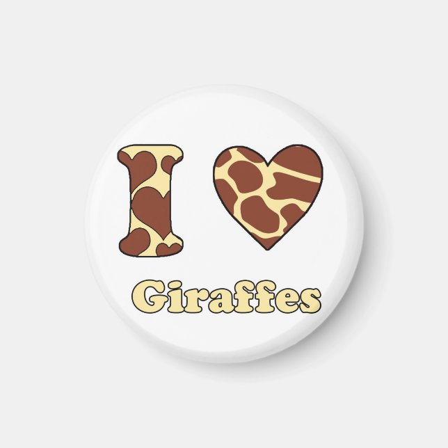 I love Giraffes Magnet (Front)