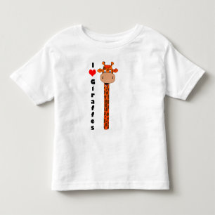 I love giraffes toddler t-shirt