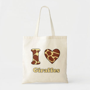 I love Giraffes Tote Bag