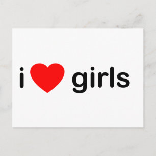 I Love Girls Postcard