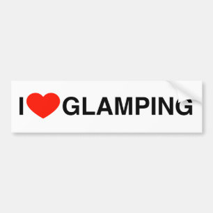 I Love Glamping Bumper Sticker