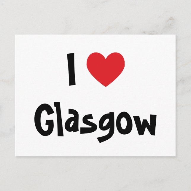I Love Glasgow Postcard (Front)