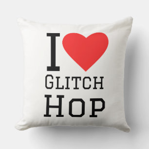 I love glitch hop throw pillow