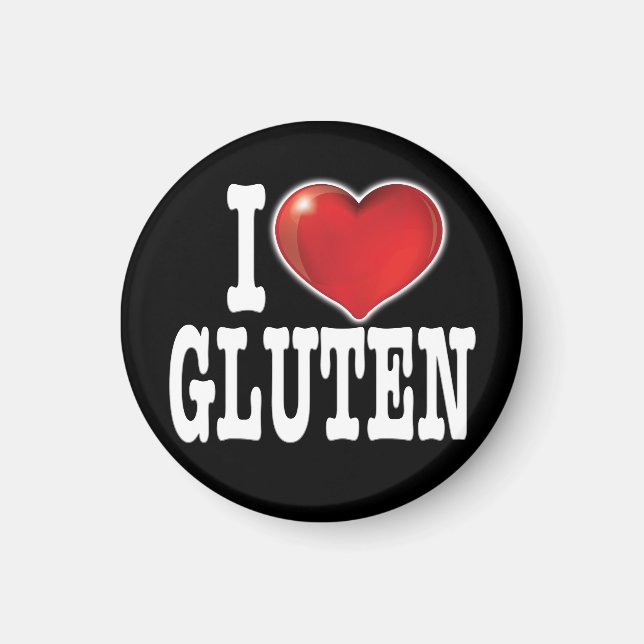 I LOVE GLUTEN (Dark Version) Magnet (Front)