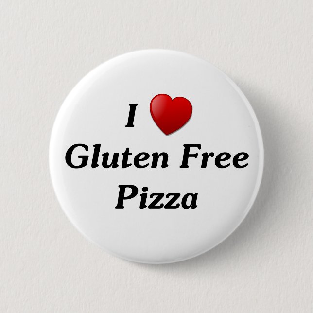 I Love Gluten Free Pizza 2 Inch Round Button (Front)