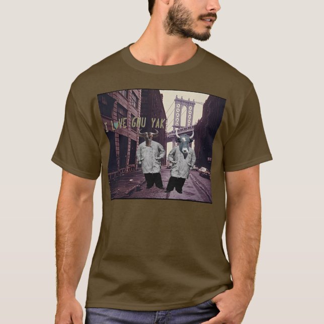 I LoVE GNU YAK T-Shirt (Front)