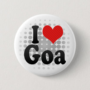 I Love Goa 2 Inch Round Button